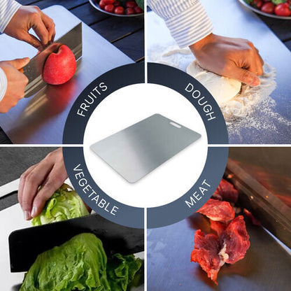 Rovenca 100% Pure Titanium Cutting Board: No More Microplastics, Bacteria or Dull Knives
