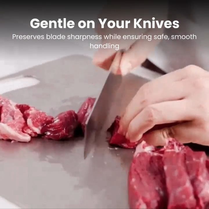 Rovenca 100% Pure Titanium Cutting Board: No More Microplastics, Bacteria or Dull Knives
